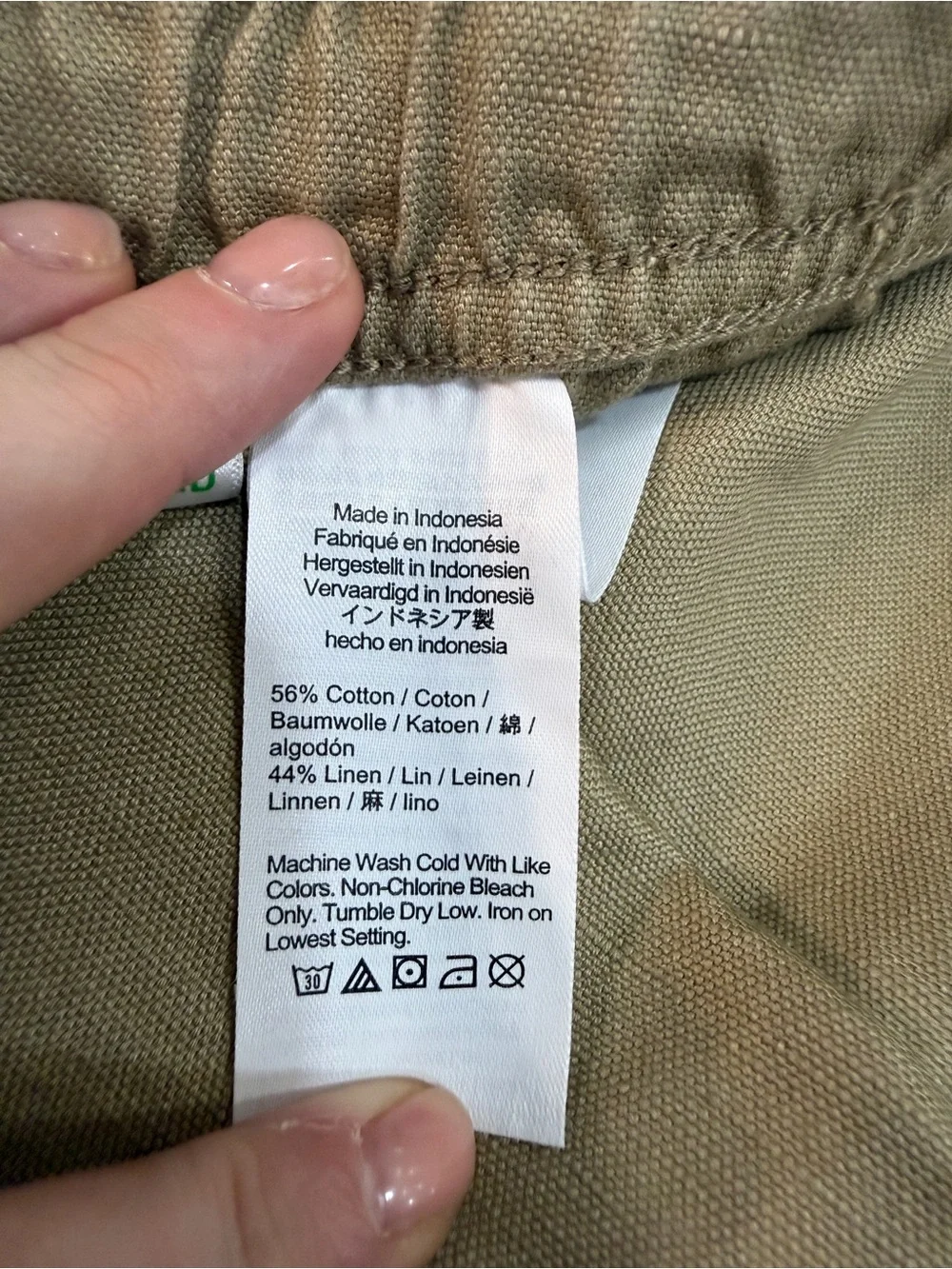 J.Crew Men’s Cotton Linen Khaki Shorts XXL CH204